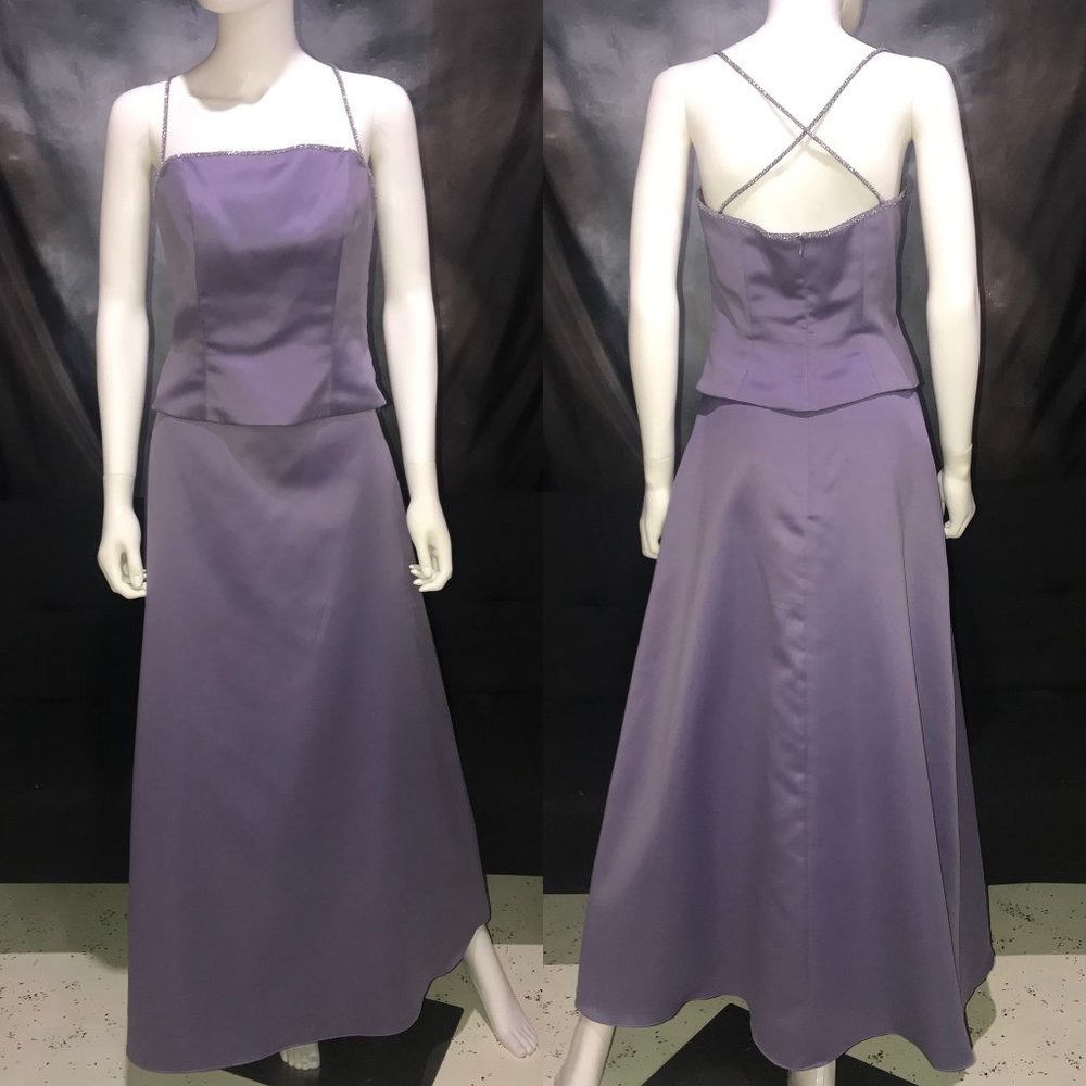 B2 Purple 3 piece Evening Special Occasions Gown